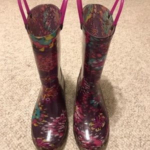 Girls light up rain boots